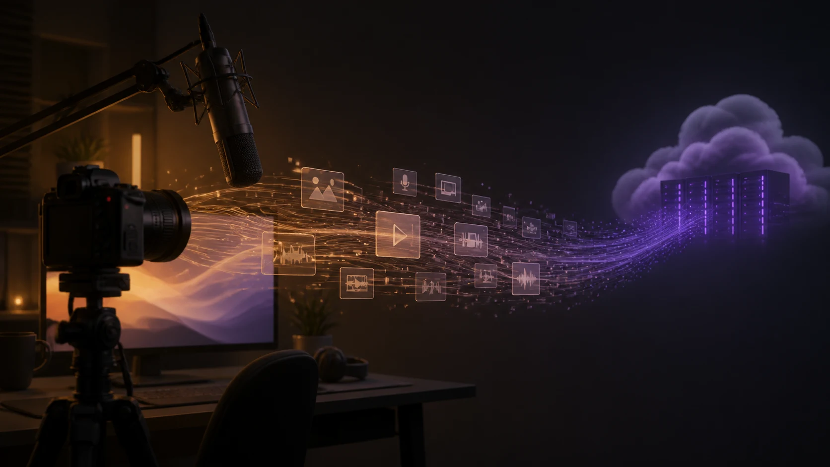 Twitch 直播內容流向 Amazon AI 訓練資料的概念插圖